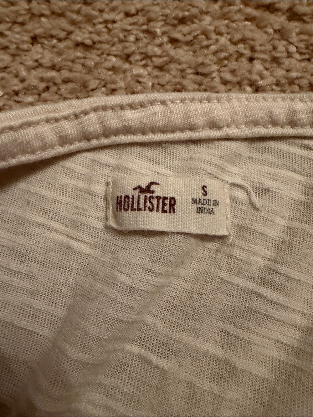 Hollister Cream Boho Tunic Shirt with Red Embroidery - Picture 2 of 2